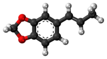 Ball-and-stick model of isosafrole