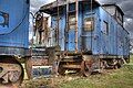 HDR rendering of an old Boston & Maine caboose, B&M Railroad, parked in South Deerifeld Massachusetts.