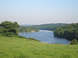 Rabodanges lake on the river Orne