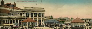 The Bath House and Board Walk, Long Beach, c. 1907