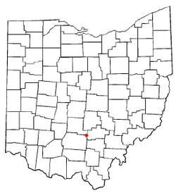 Location of Adelphi, Ohio