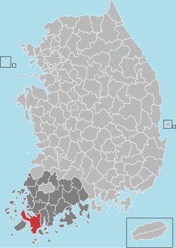 Location in South Korea