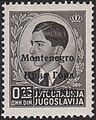 A Yugoslav stamp overprinted for Montenegro under Italian occupation