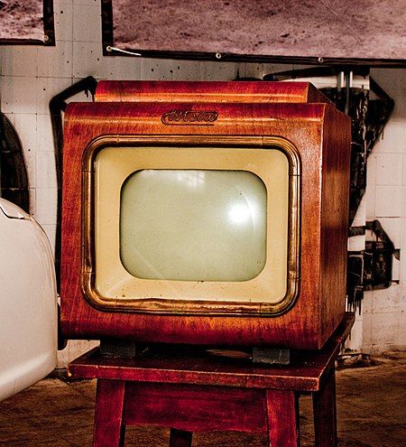 Old CRT TV set "Wisła" ("Vistula") made in Poland since 1955.