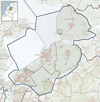 Bordering lakes is located in Flevoland