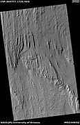 Wide view of yardangs in Lucus Planum, as seen by HiRISE under HiWish program