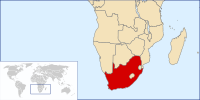 Location of South Africa