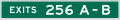 E1-5eP 3 Digit Exit Number with dual letter suffix (plaque)