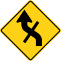 W1-10eL Reverse curve with crossroad (left)