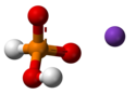 Ball-and-stick model of the component ions