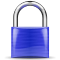 Dark blue padlock