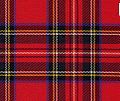 Image 49The Royal Stewart tartan. It is also the personal tartan of Queen Elizabeth II Tartan is used in clothing, such as skirts and scarves, and has also appeared on tins of Scottish shortbread. (from Culture of the United Kingdom)