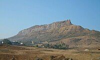 Shivneri hill, east side, seen from Junnar.