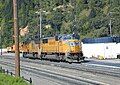 Diesel-electric locomotive at work