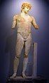 Statue of Antinous (Delphi), depicting Antinous, polychrome Parian marble, made during the reign of Hadrian (r. 117-138 AD)