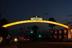 Barrio Logan neighborhood sign near corner of Cesar E. Chavez Parkway and Main Street