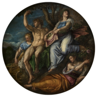 circular painting with multiple figures