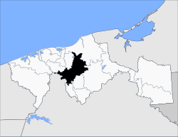 Location of the municipality within Tabasco