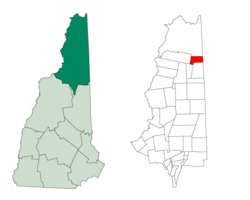 Location in Coös County, New Hampshire