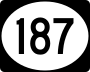 Route 187 marker