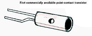 A model of the first commercially available point-contact transistor