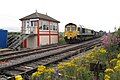 Image 5Bardon Hill box in England (seen here in 2009) is a Midland Railway box dating from 1899, although the original mechanical lever frame has been replaced by electrical switches. (from Rail transport)