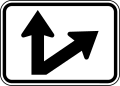 M6-7PR Straight And Diagonal Right Directional Arrow