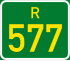 Regional route R577 shield