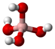 Ball and stick model of tetrahydroxyborate