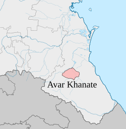 Avar Khanate within Dagestan.