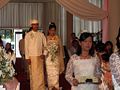 Image 15A wedding procession, with the groom and bride dressed in traditional Burmese wedding clothes, reminiscent of royal attire (from Culture of Myanmar)