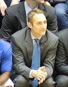 Kevin McGeehan as an assistant coach at Richmond during a 2013 game