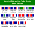 South African Municipal/Metropolitan Police medal ribbons, SVG