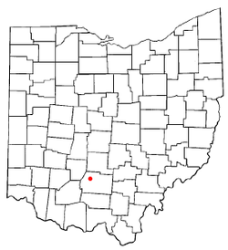 Location of Frankfort, Ohio