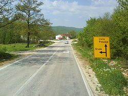 Crossroads in Privalj village