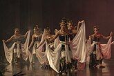 Bedhaya, a classical Javanese dance, known for its intricate and graceful movements.