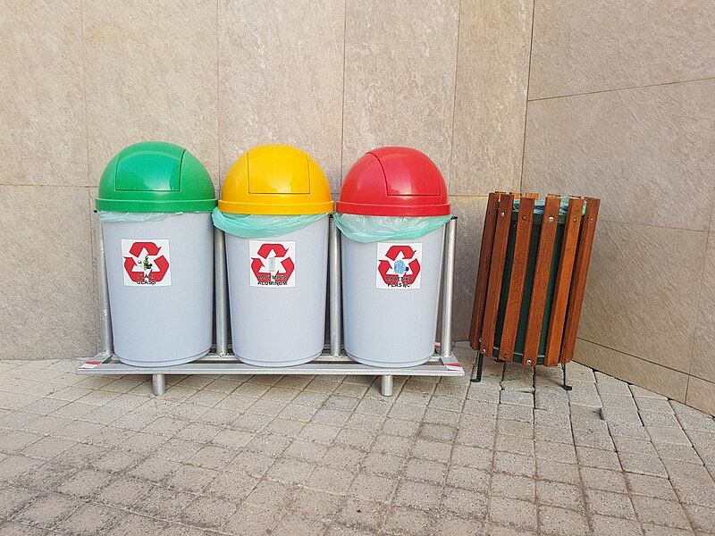 File:Waste bins recyclable.jpg