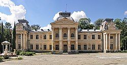 View of the Koropets Palace, built in the beginning of the 19th century.