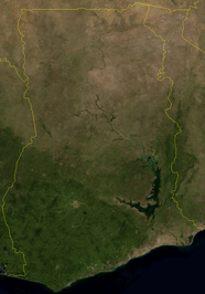 Satellite Map of Ghana