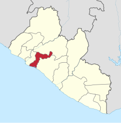 Location in Liberia