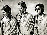 Princess Indira Devi (centre) and sisters