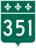 Route 351 marker