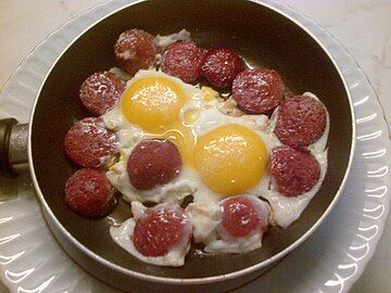 Eggs with sujuk