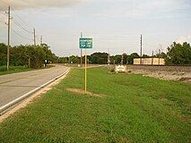 Thompsons road sign on FM 2759