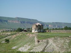 Remains of the former Krasnogorsk Fortress in the stanitsa of Krasnogorskaya in Ust-Dzhegutinsky District