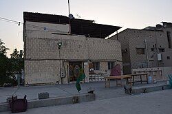 A view of the facade of the Matter Mosque located within Qatif Castle.