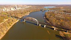 With the Abraham Lincoln Memorial Bridge