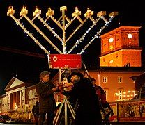 Public menorah on the Marktplatz