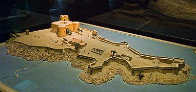 Relief map of the Chateau d'If, where Napoleon was held prisoner