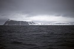 Iversenfjellet and Kapp Thor viewed from the ship Lance.